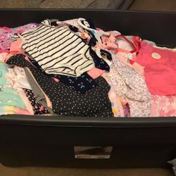 Bin full of baby girl clothing! All euc/new Mixed Prices/sizes