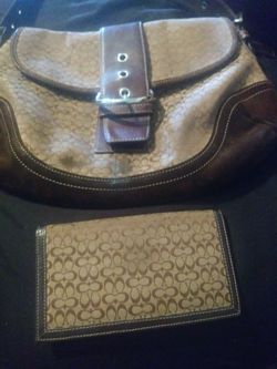 Coach purse wit matching check book