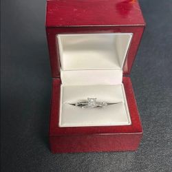 Real Silver Moissanite Ring