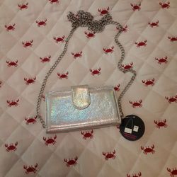 MIRRORED PHONE/WALLET CROSSBODY BAG 
