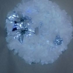 New Handcrafted Christmas Wreath White