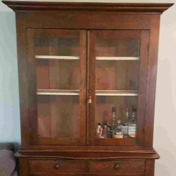 Antique Original Glass Hutch