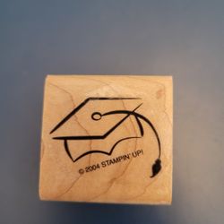 Wood Rubber Stamp graduation 