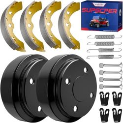 SUPGCPER Club Car Brake Repair Kits for DS 1995-UPampPrecedent 2004-UP, Golf Cart Brake Drum Kit, Club Car Brake Drum/HubsampBrake Shoes/PadsampBrake 