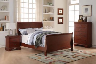 CHERRY TWIN BED FRAME ONLY