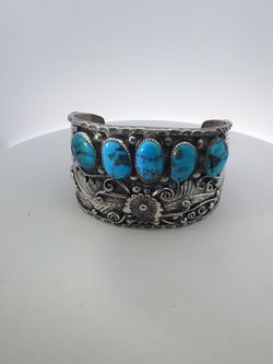 Sterling Silver Turquoise Cuff
