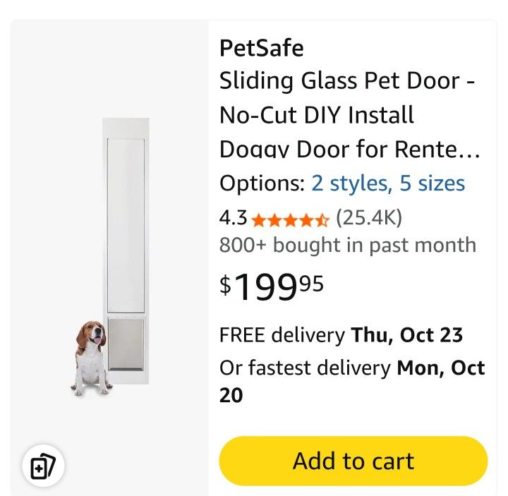 Pet Safe Doggie Door Excellent Condition 