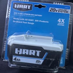 Hart 20v 4.0 Ah Lithium Ion Battery 
