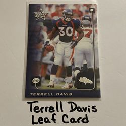 Terrell Davis Denver Broncos Hall of Fame RB Rookies & Stars Card. 