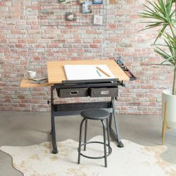 Artist desk, adjustable height, clean table top