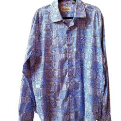 Robert Graham Long Button Shirt Long Sleeve Men 2XL D  Measurements laid flat: Length:33” Chest:26” Sleeves:27.5”  Gently used in good condition Pleas