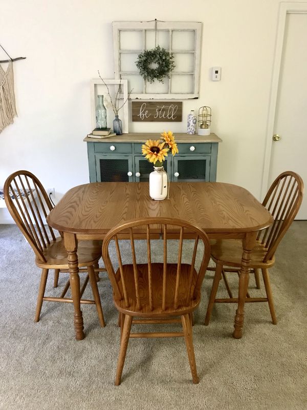 Walter Wabash Solid Oak Table And 3 Chairs For Sale In Manchester CT Walter Wabash Solid Oak Table And 3 Chairs For Sale In Manchester CT