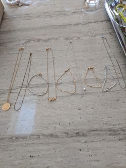 Necklaces, bracelets