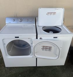 Washer And Dryer electric Set Maytag Commercial Technology