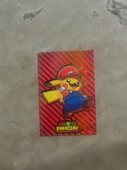 Pokemon Mario Pikachu Shapes Holo Merry Christmas Card Database NM