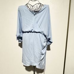Crisa  Solid Dresses for Women Blue color size M