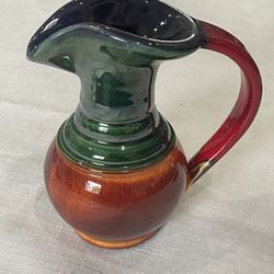Vintage Ceramic Pottery Pitcher. 5” Tall