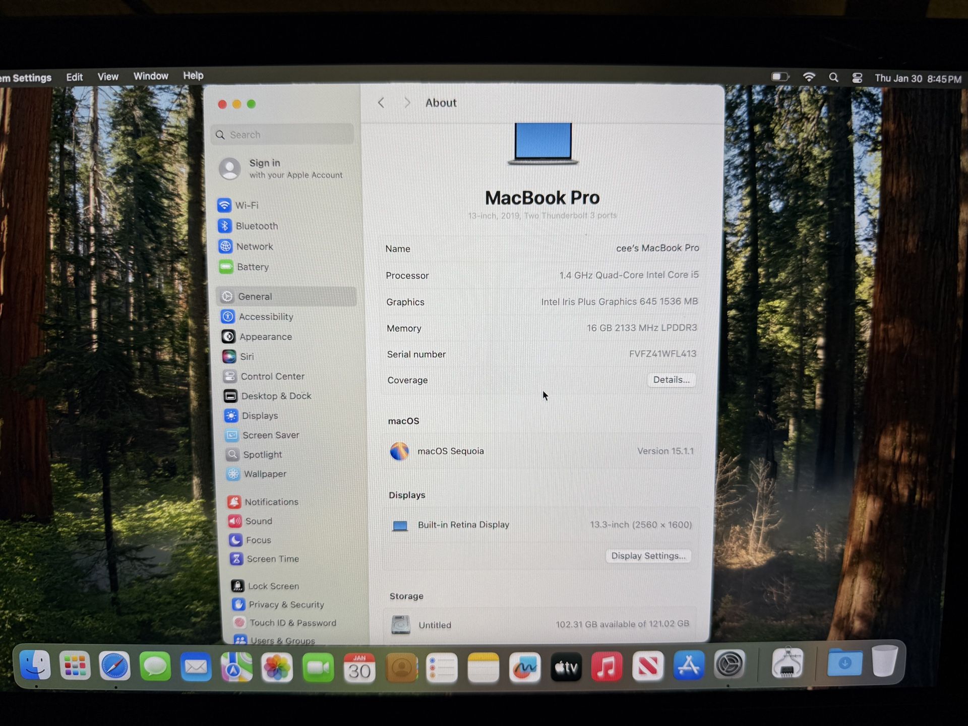 Apple 2019 MacBook Pro 13-inch, Intel Core i5, 16GB Space Grey