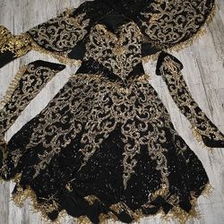 Women's Sequence Dress With Gloves