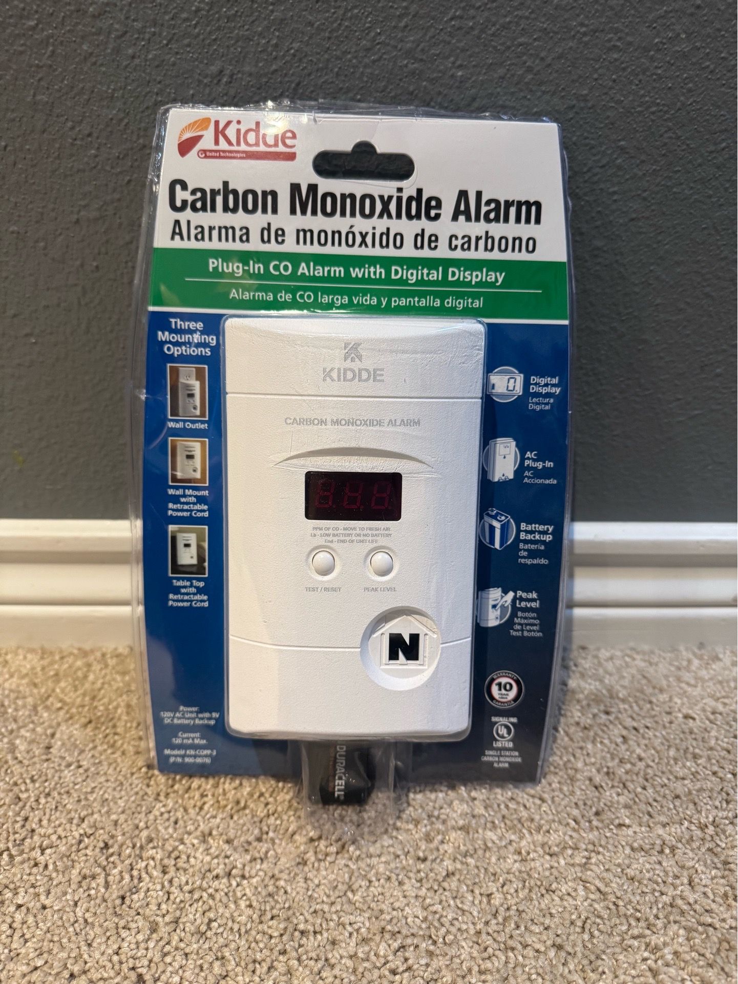 Kidde Carbon Monoxide Alarm