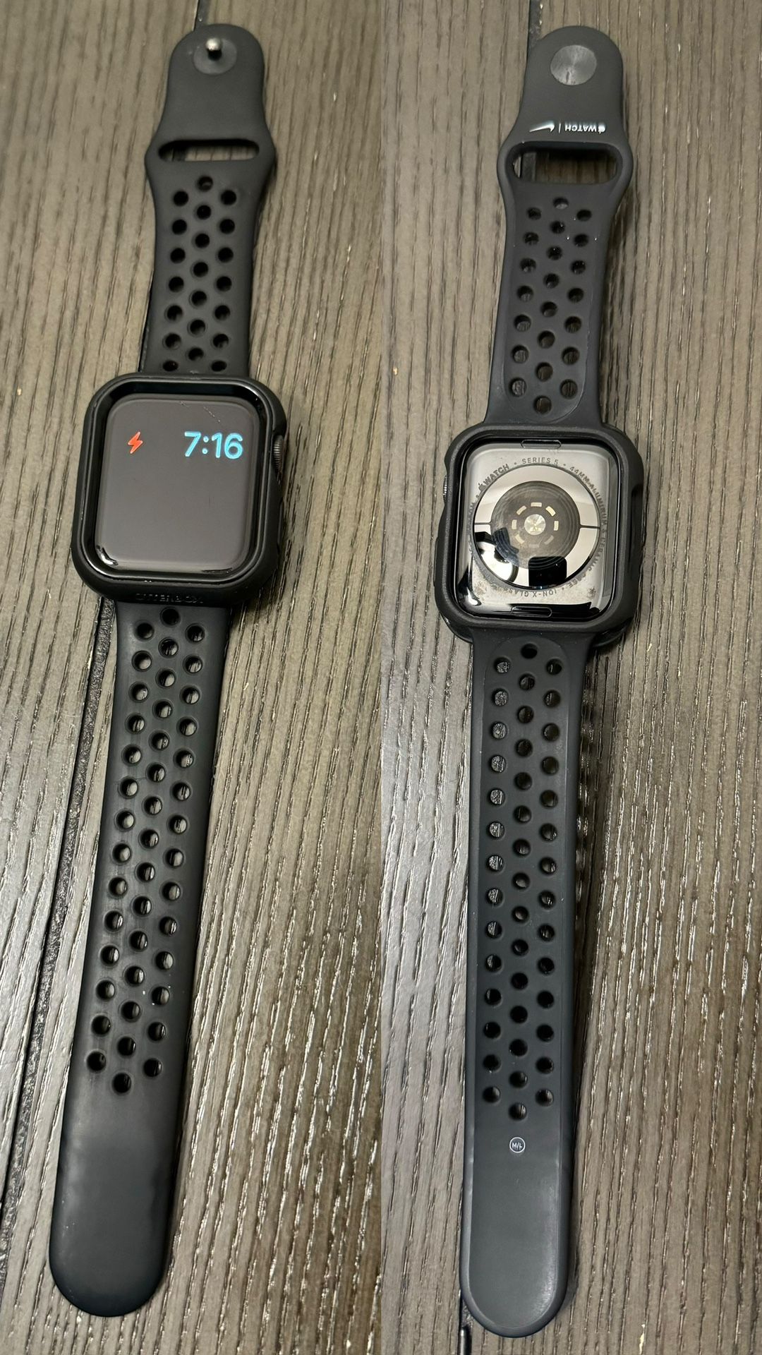 Apple Watch Series 5 (GPS + Cellular, 44MM) - Space Gray Aluminum Case with Black Sport Band 