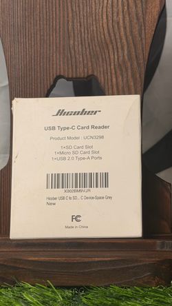 Hicober UCN3298 USB-C 3-in-1 SD MicroSD Card Reader USB 2.0 Space Gray