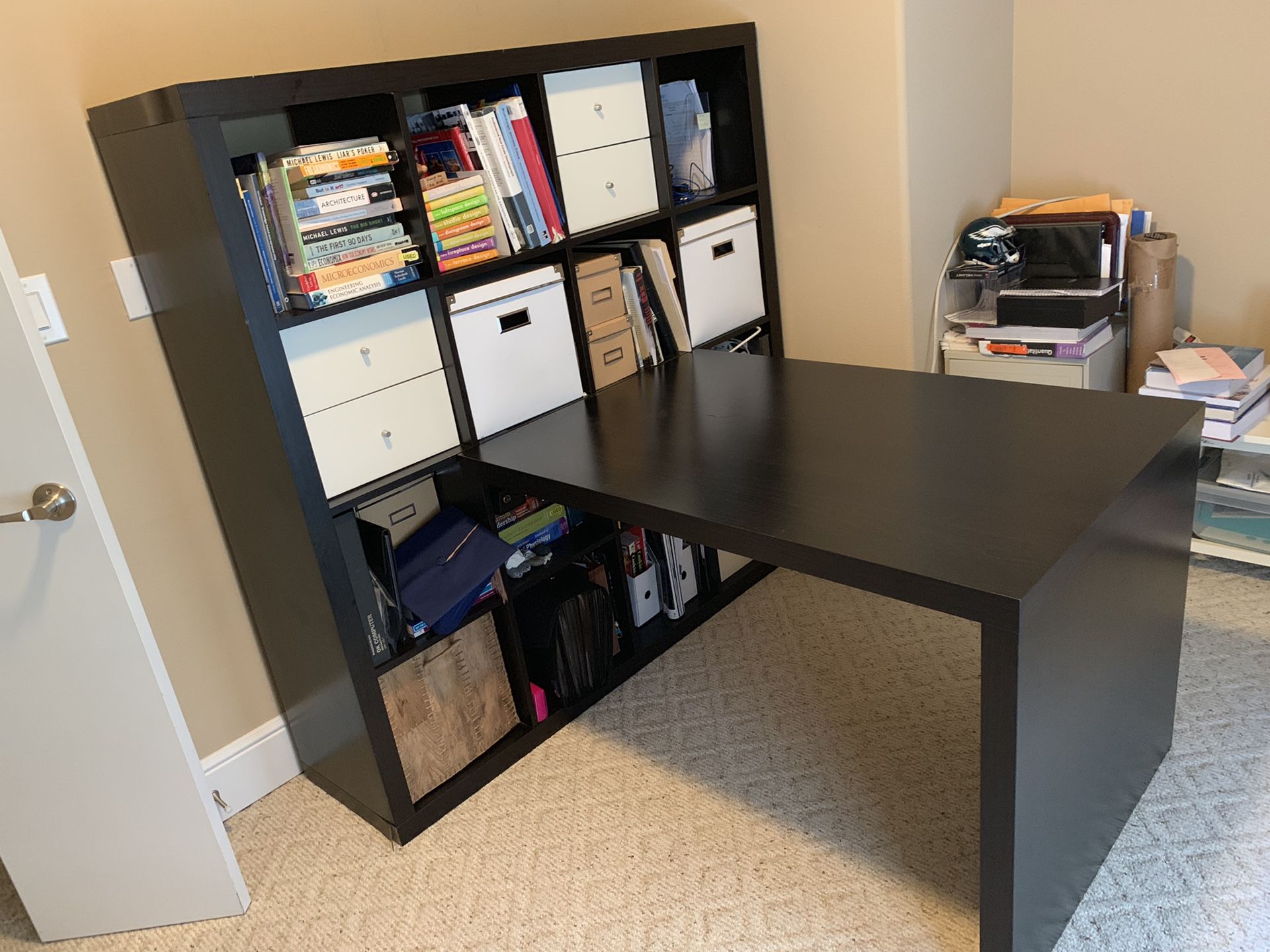Desk and Shelf