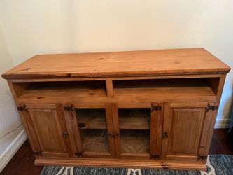 Solid wood TV console