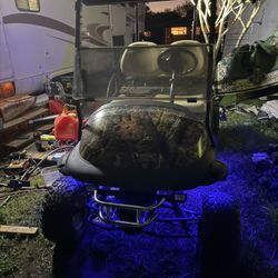 Lifted Camo Gas Gulf Cart 