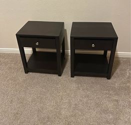 Brown two nightstands