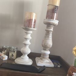 Two candleholders