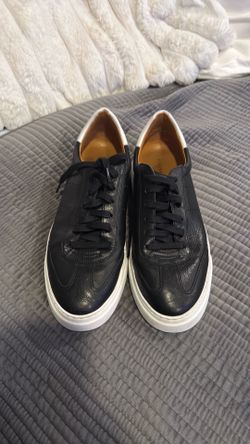 Men’s black leather Magnanni sneakers 42/US 9
