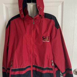 SAN FRANCISCO Reversible Jacket Removable Hoodie Red & Navy. Men S/M - Women M/L