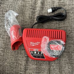 NEW Milwaukee m12 2.0 with charger and adapter