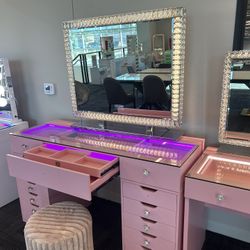 Brand New Super Elegant Crystal LED Design Vanity Set 
