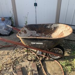 Wheel barrow, Dog House, Wire