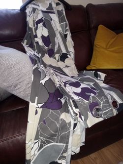 two pairs of IKea draperies