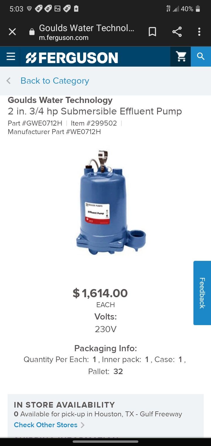 Submersible Effluent Pump