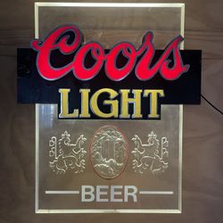 Coors Light Beer Light Sign