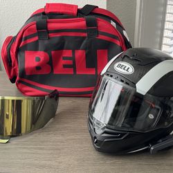 Bell Race Star DLX Motorcycle Helmet - Large - Black/white