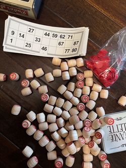 Lotto Bingo Game Set with Wooden Barrels