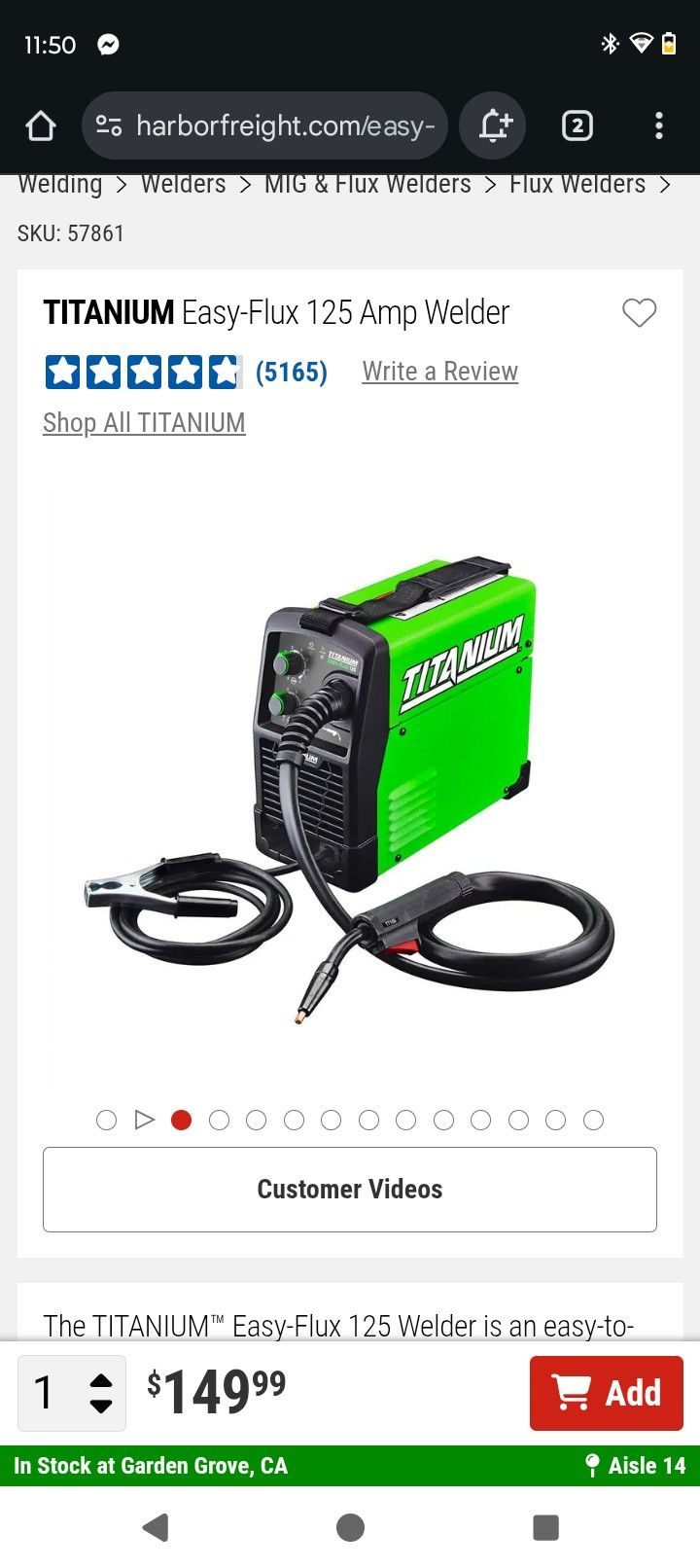 Titanium flux Welding Machine