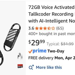 72GB Voice Activated Recorder