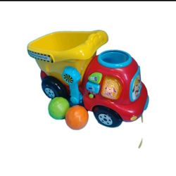 VTECH Drop and Go Dump Truck Early Childhood Learning Toy 2 Ball