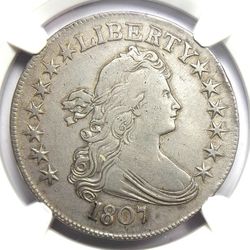 1807 Draped Bust Half Dollar 50C Coin Rare!