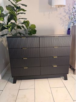 Black Fluted Dresser