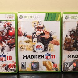 MADDEN XBOX 360 GAMES (TESTED)