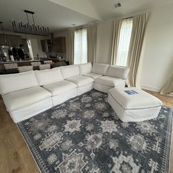 Anabei 5 Piece Sectional Couch With Ottoman