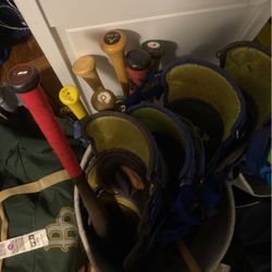 BASEBALL BATS HELMETS AND CATCHERS GEAR