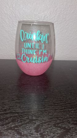 NEW! Cruisin stemless wine glass